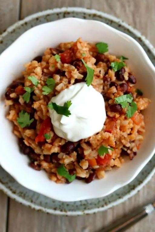 Slow Cooker Mexican Rice with Black Beans
