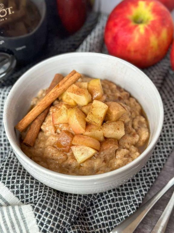 Slow Cooker Mini Pot Apple Cinnamon Oatmeal