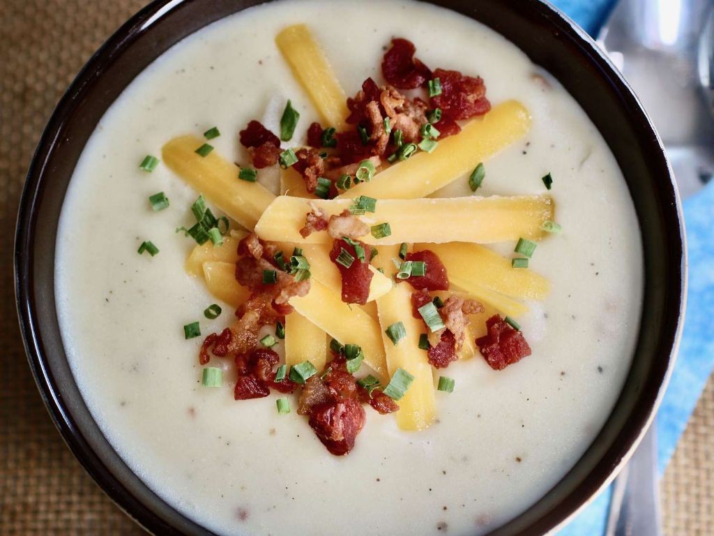 Slow Cooker Mini Pot Loaded Potato Soup