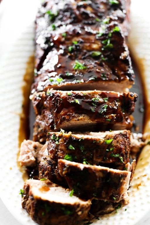Slow Cooker Pork Steak with Balsamic Glaze