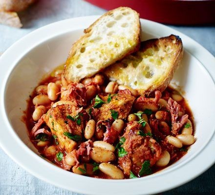 Slow Cooker Smoky Pork and Beans