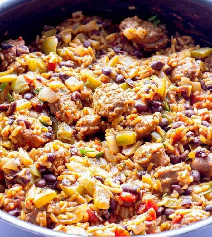 Slow Cooker Spanish Rice with Chorizo