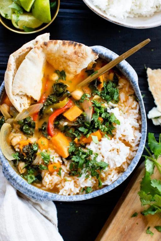 Slow Cooker Sweet Potato Curry with Coconut Milk