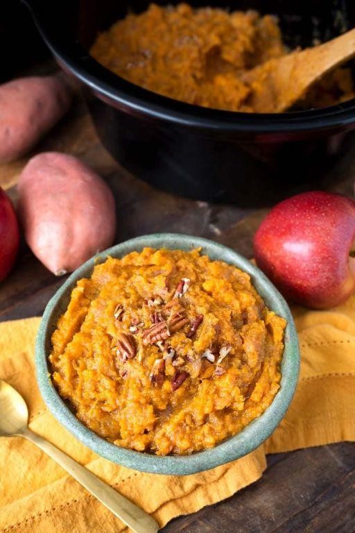 Slow Cooker Sweet Potato and Apple Mash