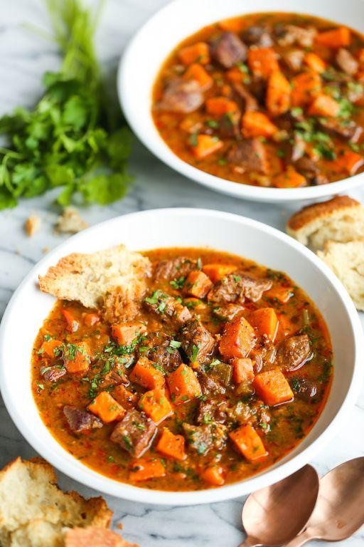 Slow Cooker Sweet Potato and Beef Stew