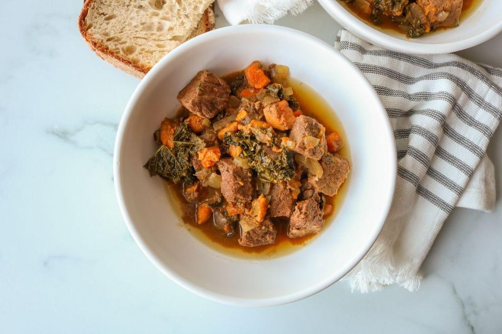 Slow Cooker Sweet Potato and Kale Stew