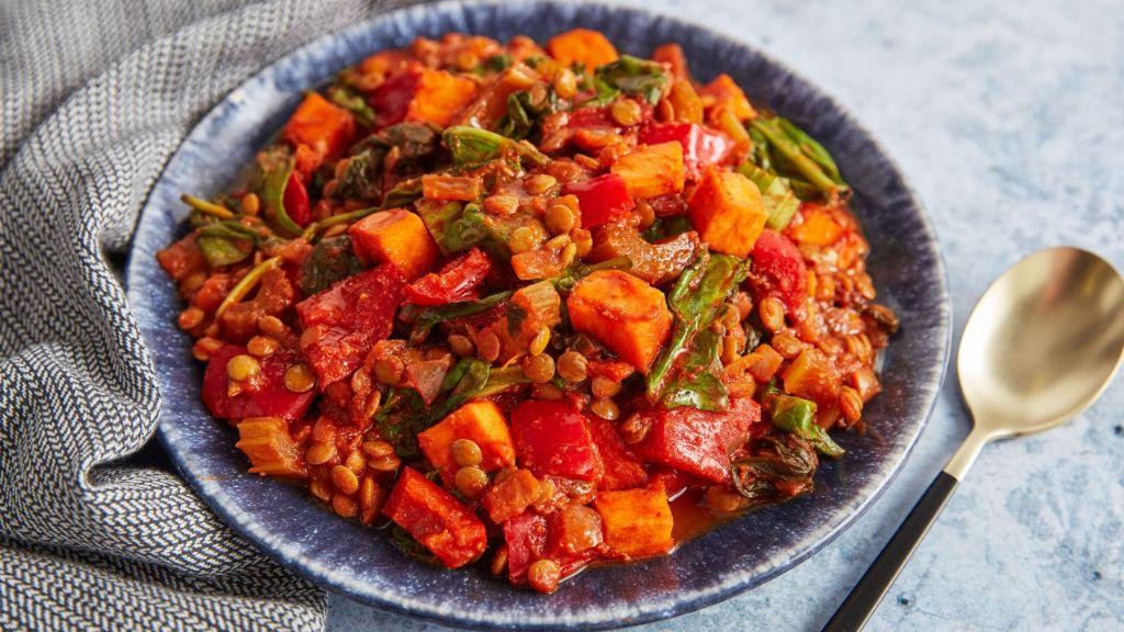 Slow Cooker Sweet Potato and Lentil Stew