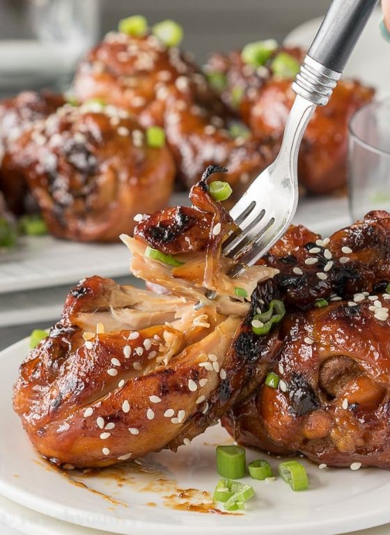 Slow Cooker Teriyaki Bone-In Chicken Quarters