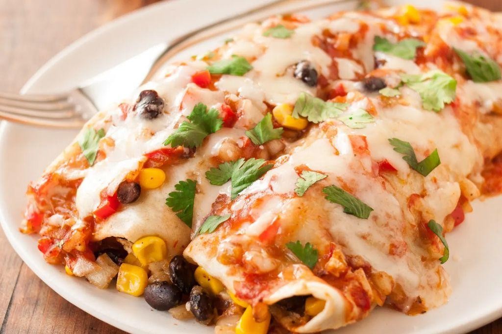Slow Cooker Turkey and Black Bean Enchiladas