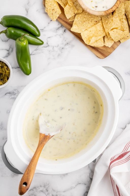 Slow Cooker Velveeta Queso Blanco