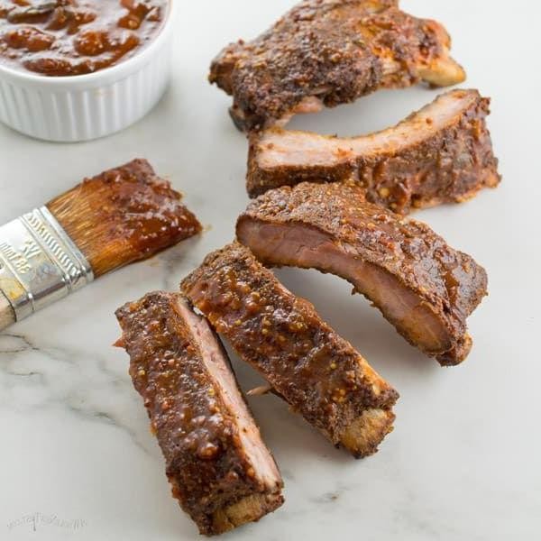 Slow-Cooked Bourbon Rib Tips