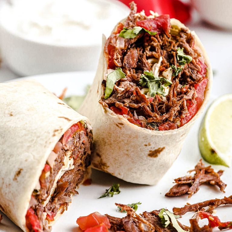 Slow-Cooked Machaca Beef Burritos