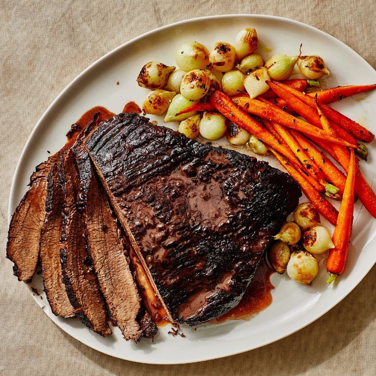 Slow-Cooked Wagyu Brisket with Red Wine Reduction