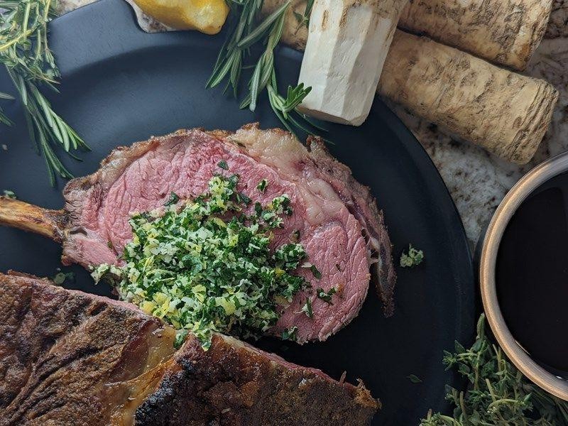Slow-Roasted Ribeye with Thyme