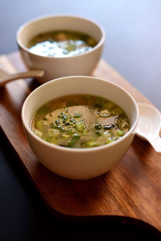 Small batch miso soup with tofu
