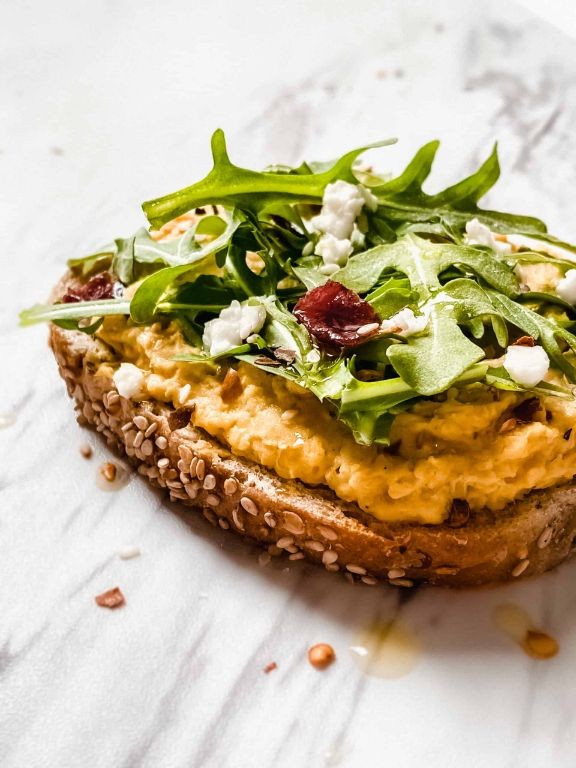 Smashed Chickpea and Feta Toast