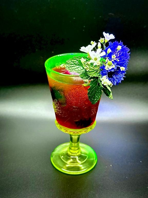 Smoked Blackberry Bramble with Gin