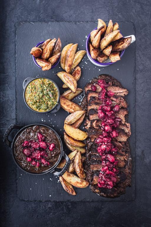 Smoked Brisket with Cranberry Glaze