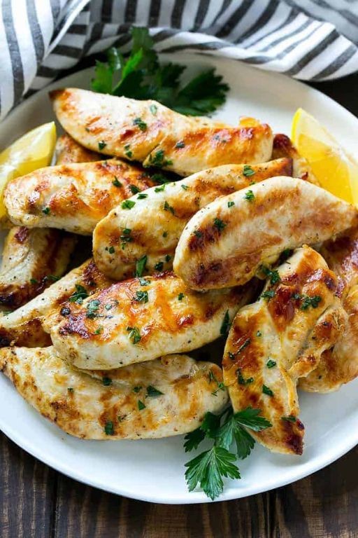 Smoked Chicken Breast with Lemon Garlic Marinade