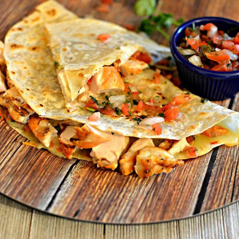 Smoked Chicken Quesadillas with Pepper Jack Cheese