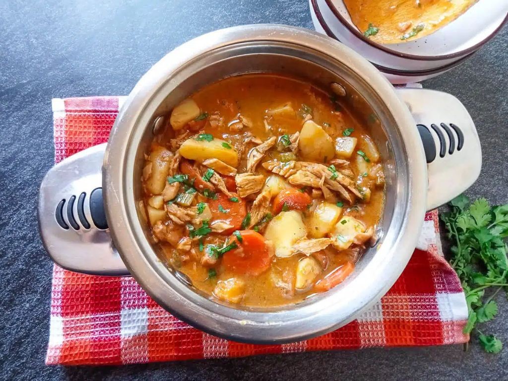 Smoked Chicken Soup with Vegetables