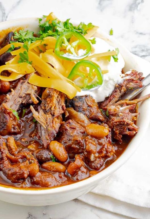 Smoked Chuck Roast Chili with Black Beans