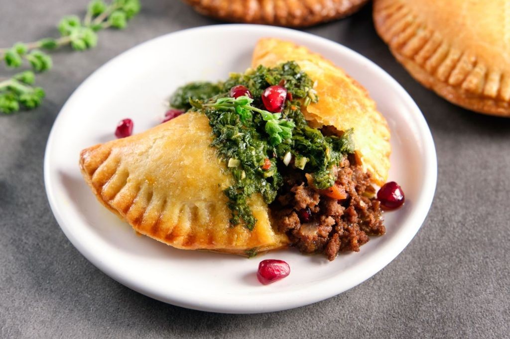 Smoked Chuck Roast Empanadas with Chimichurri