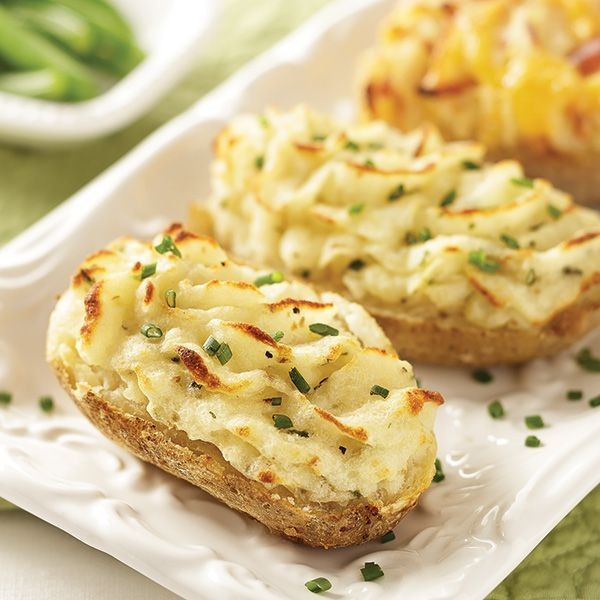 Smoked Cream Cheese and Chive Stuffed Potatoes