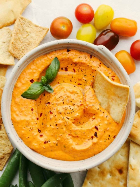 Smoked Cream Cheese and Roasted Red Pepper Dip