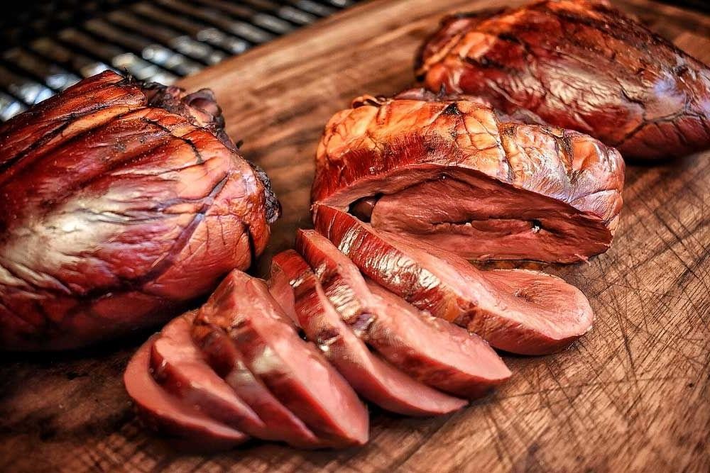 Smoked Deer Heart with Bourbon Glaze