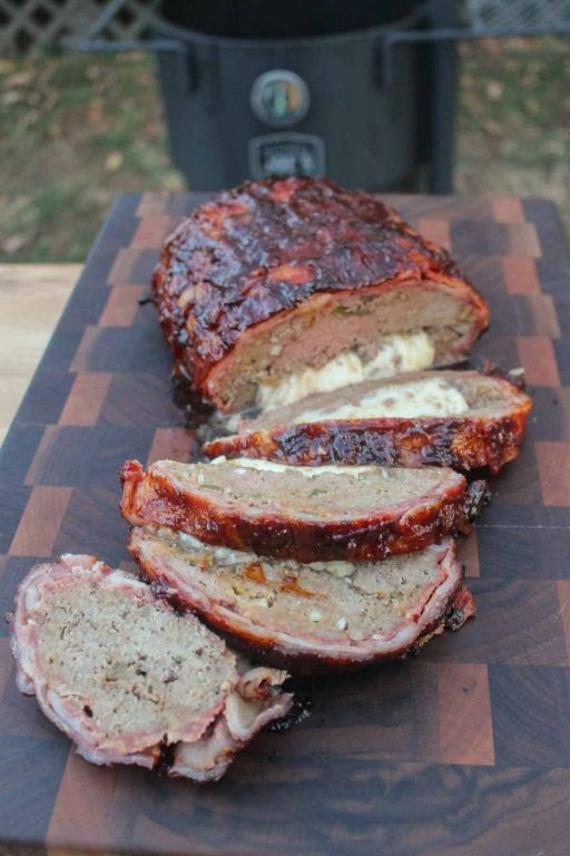 Smoked Meatloaf Stuffed with Mozzarella