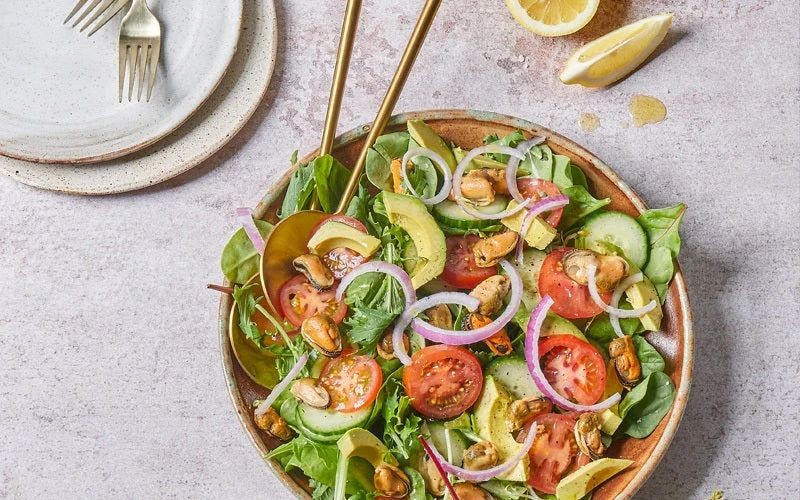 Smoked Mussels and Avocado Salad