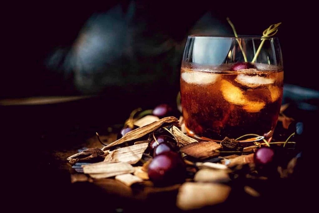Smoked Old Fashioned with Bourbon and Cherry