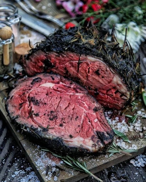 Smoked Ribeye Roast with Rosemary