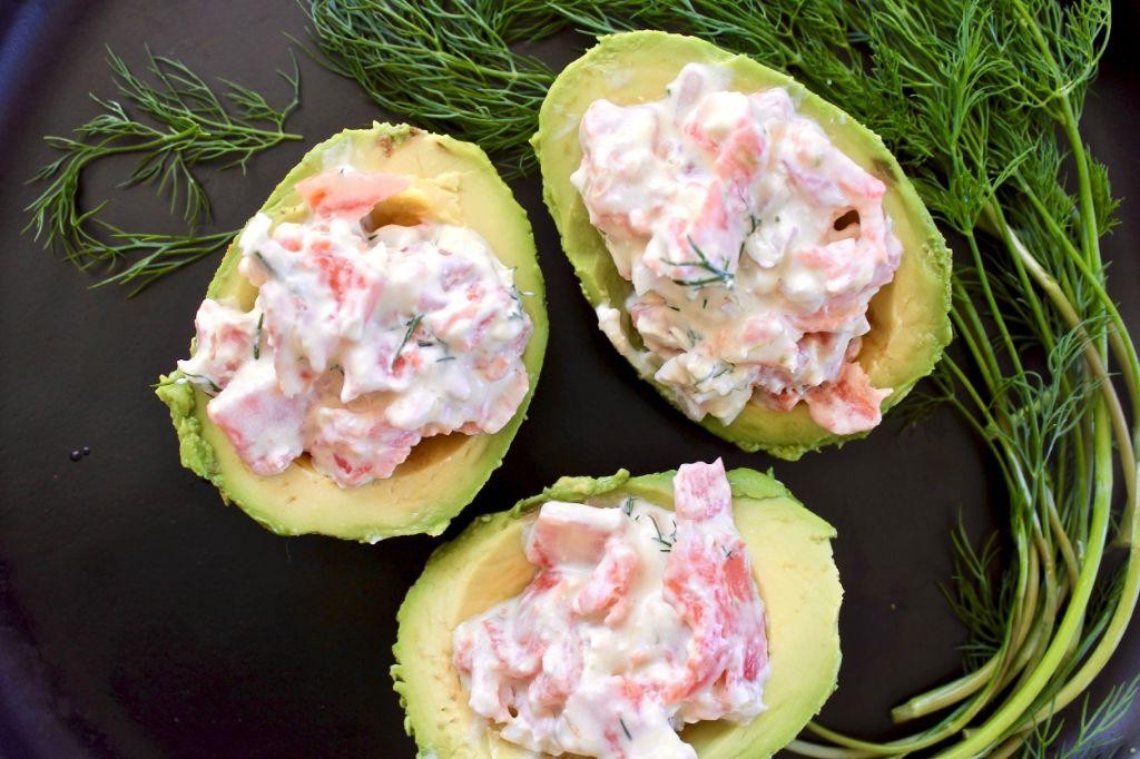 Smoked Salmon and Cream Cheese Stuffed Avocado