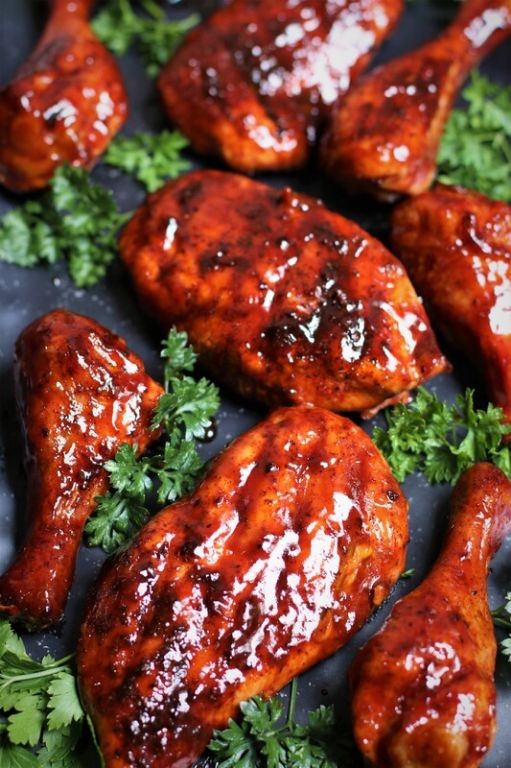 Smoky BBQ Chicken Backs with Honey Glaze