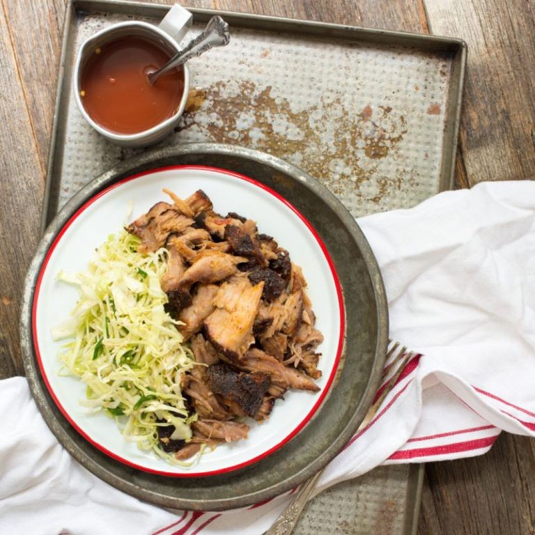 Smoky BBQ Pork Fondue with Coleslaw