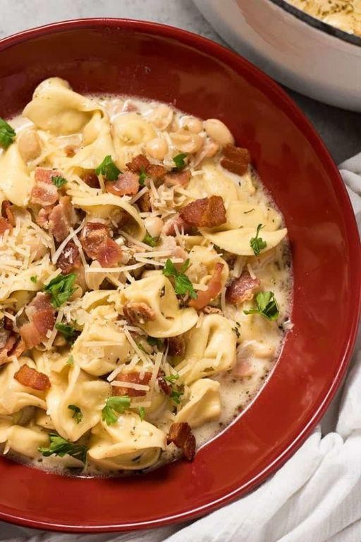Smoky Bacon Tortellini Soup