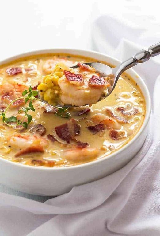 Smoky Bacon and Shrimp Chowder