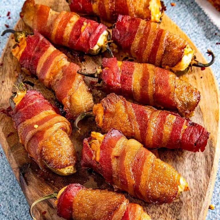Smoky Bacon-Wrapped Jalapeno Poppers