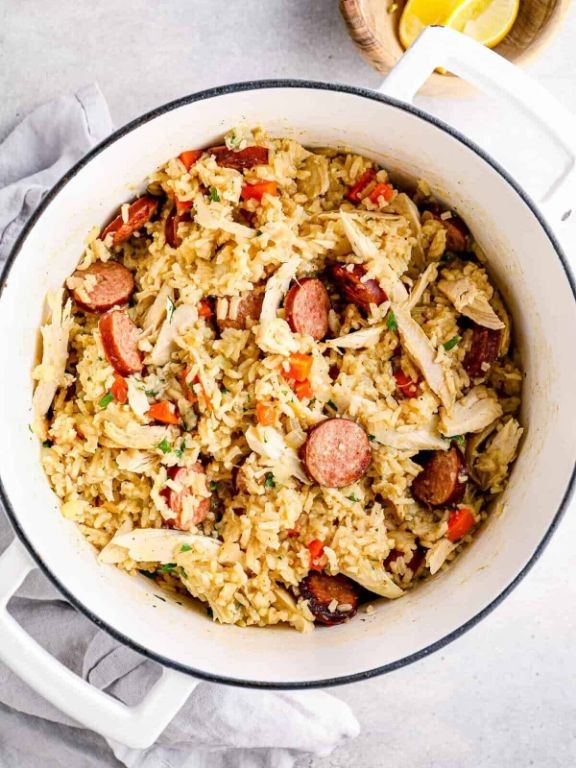 Smoky Chicken Bog with Kielbasa
