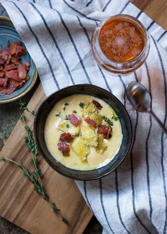Smoky Gouda and Bacon Soup