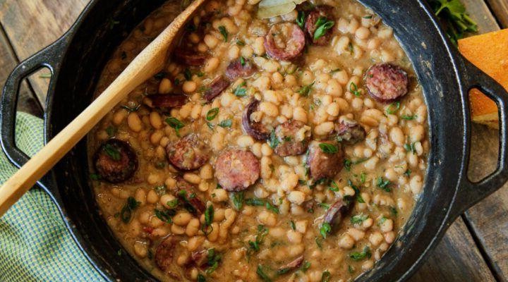 Smoky Great Northern Beans with Andouille Sausage