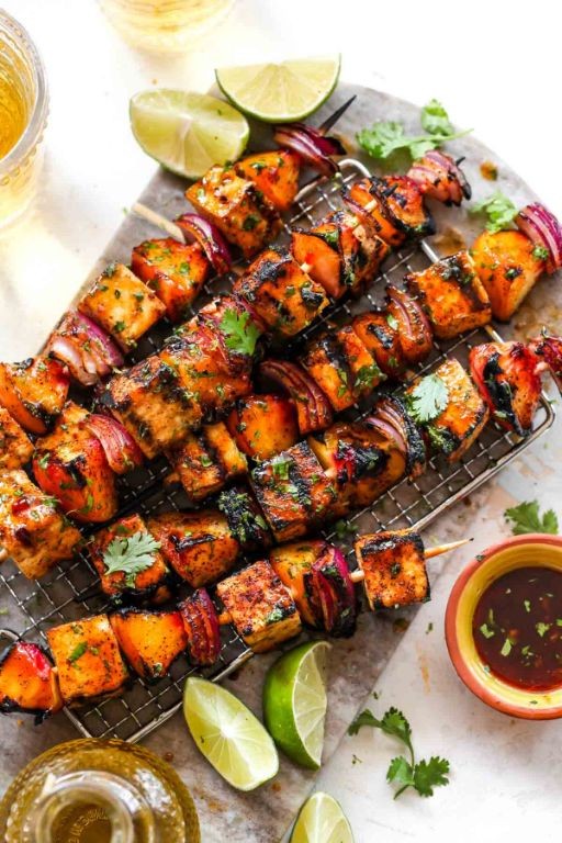 Smoky Keto Tofu BBQ Skewers