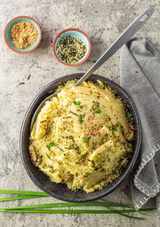 Smoky Wasabi Mashed Potatoes with Chives