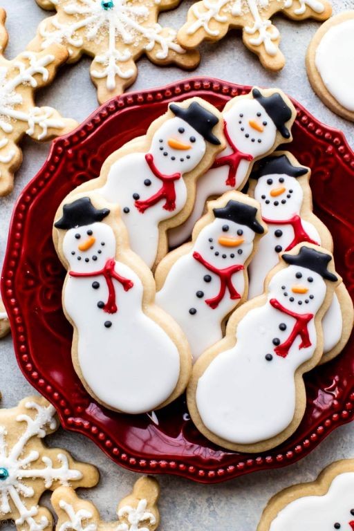 Snowman Frosted Cookies