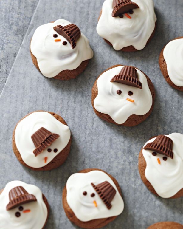 Snowman Hot Chocolate Cookies