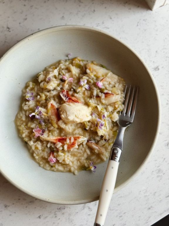 Soft Shell Crab Risotto with Parmesan