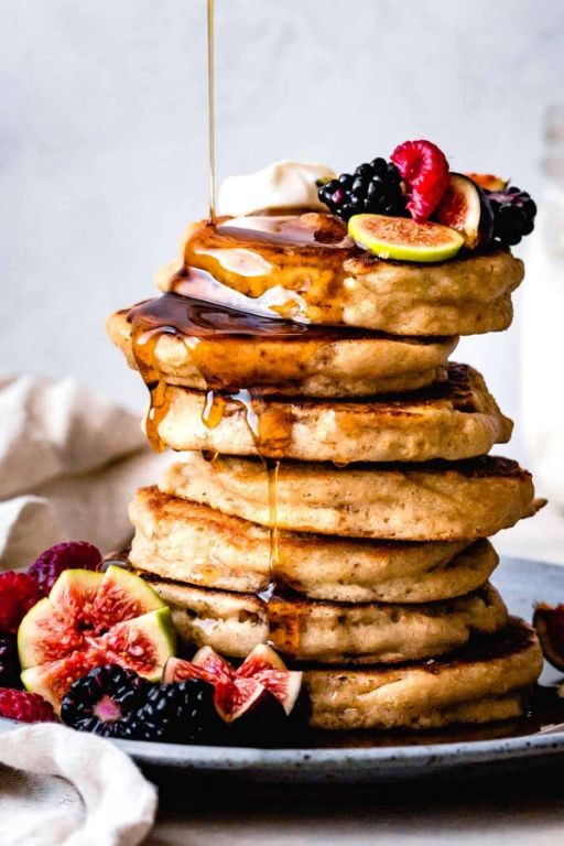 Sorghum Flour Pancakes with Maple Syrup
