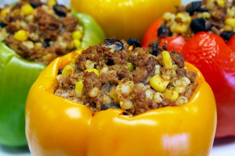 Sorghum-Stuffed Bell Peppers